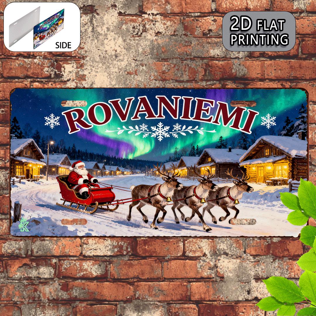 Rovaniemi Finland Santa Claus Northern Lights License Plate Style D Flat Printing Metal Tin Sign Christmas Travel Themed Dec 15x30cm(5.9x7.8inch)
Rovaniemi Finland Santa Claus Northern Lights License Plate Style D Flat Printing Metal Tin Sign Christmas Travel Themed Dec 15x30cm(5.9x7.8inch)