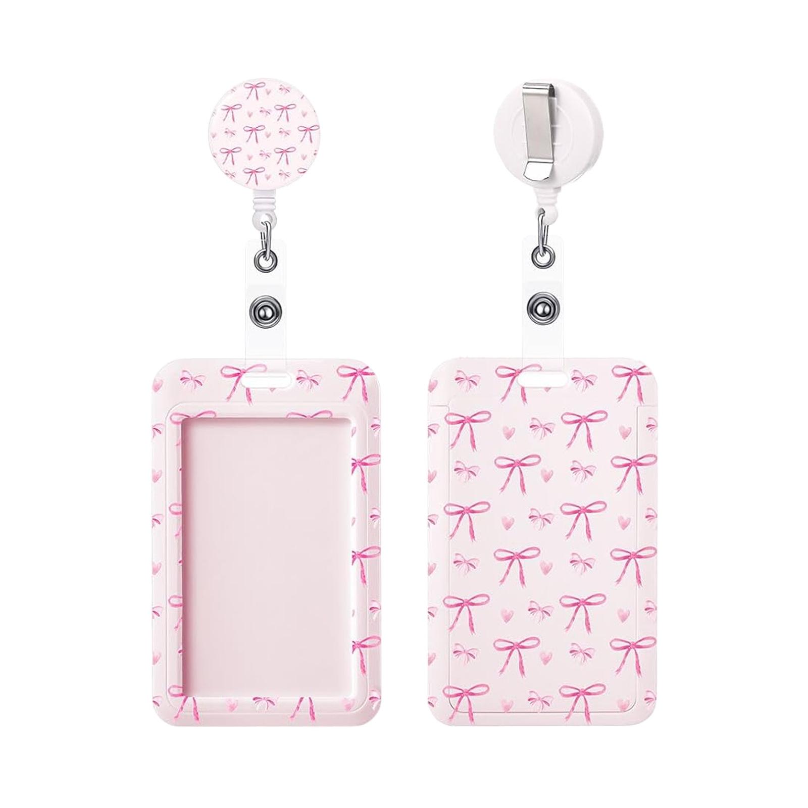 Pink Bow Card Holder Id Badge Holder Business Work Card Cover Case With Retractable Badge Reel Credit Id Card Badge Bag
Pink Bow Card Holder Id Badge Holder Business Work Card Cover Case With Retractable Badge Reel Credit Id Card Badge Bag