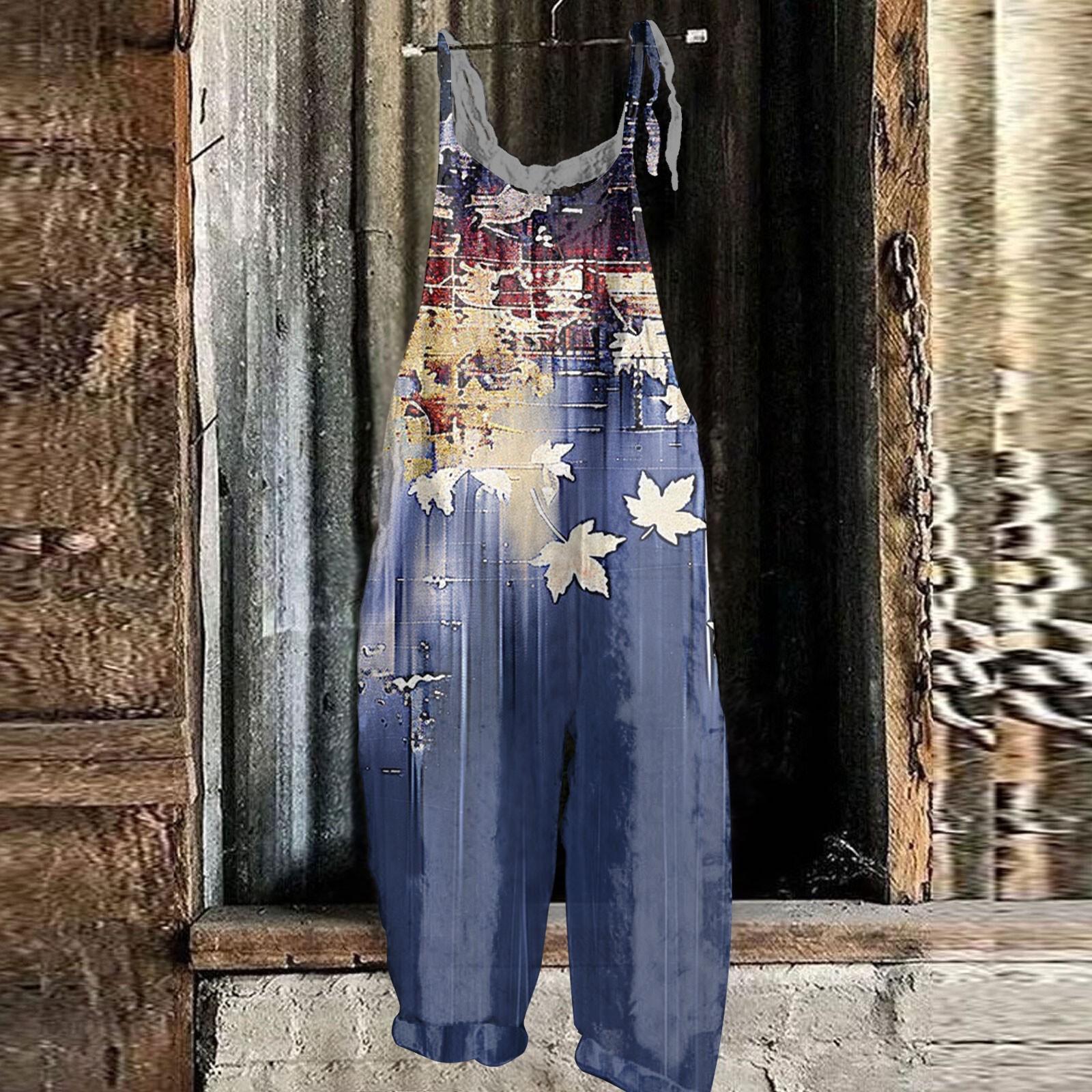 Женский комбинезон с цветочным принтом, повседневный свободный винтажный комбинезон из хлопка и льна XL темно-синий
Женский комбинезон с цветочным принтом, повседневный свободный винтажный комбинезон из хлопка и льна XL темно-синий