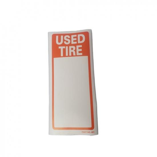 Tire Label - USED TIRE 50 Stickers 6 X 2.5 (150mm x 63.5mm)
Tire Label - USED TIRE 50 Stickers 6 X 2.5 (150mm x 63.5mm)