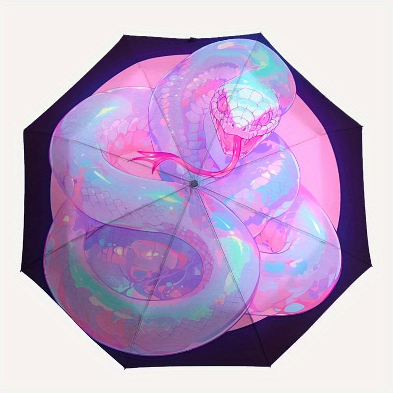 1pc Pastel Snake Print Automatic Open/close Folding Umbrella, Compact Portable Travel Umbrella, Durable Construction yy250809085
1pc Pastel Snake Print Automatic Open/close Folding Umbrella, Compact Portable Travel Umbrella, Durable Construction yy250809085