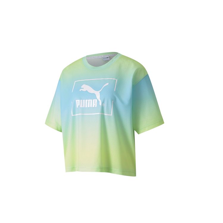 Puma Gradient Tie-Dye Mesh Футболка с короткими рукавами Женские топы Небесно-голубой 598619-18
Puma Gradient Tie-Dye Mesh Футболка с короткими рукавами Женские топы Небесно-голубой 598619-18