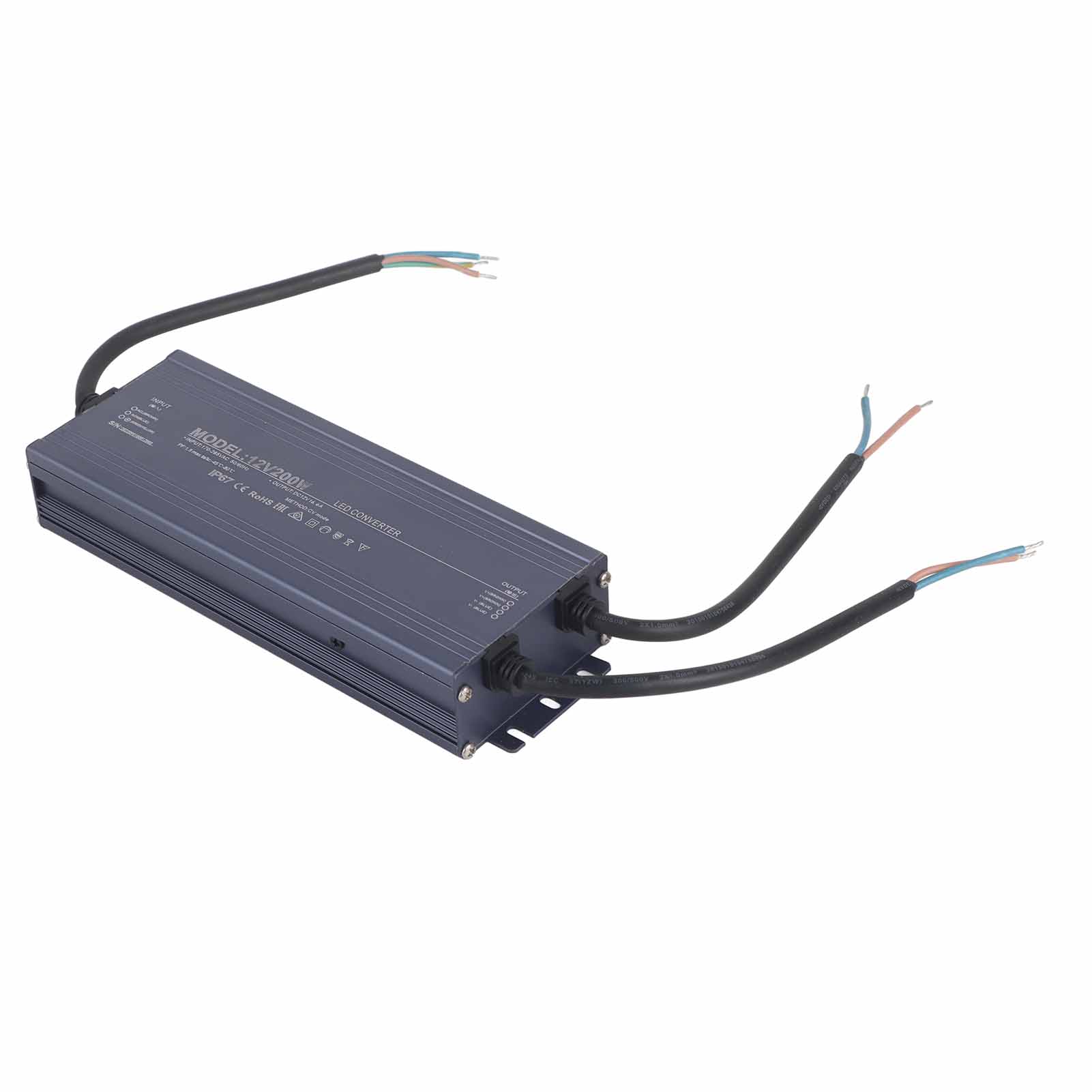 Водонепроницаемый блок питания IP67 Блоки питания для светодиодов Драйвер Трансформатор освещения 200 Вт AC170‑265V12V 16.6A
Водонепроницаемый блок питания IP67 Блоки питания для светодиодов Драйвер Трансформатор освещения 200 Вт AC170‑265V12V 16.6A