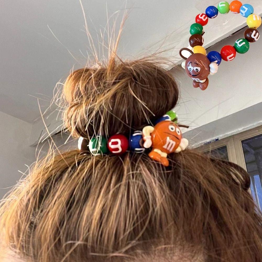 Cartoon Weave Bracelet Ponytail Holder Elastic Hair Band Creative MM Bean Hair Rope Streetwear
Cartoon Weave Bracelet Ponytail Holder Elastic Hair Band Creative MM Bean Hair Rope Streetwear