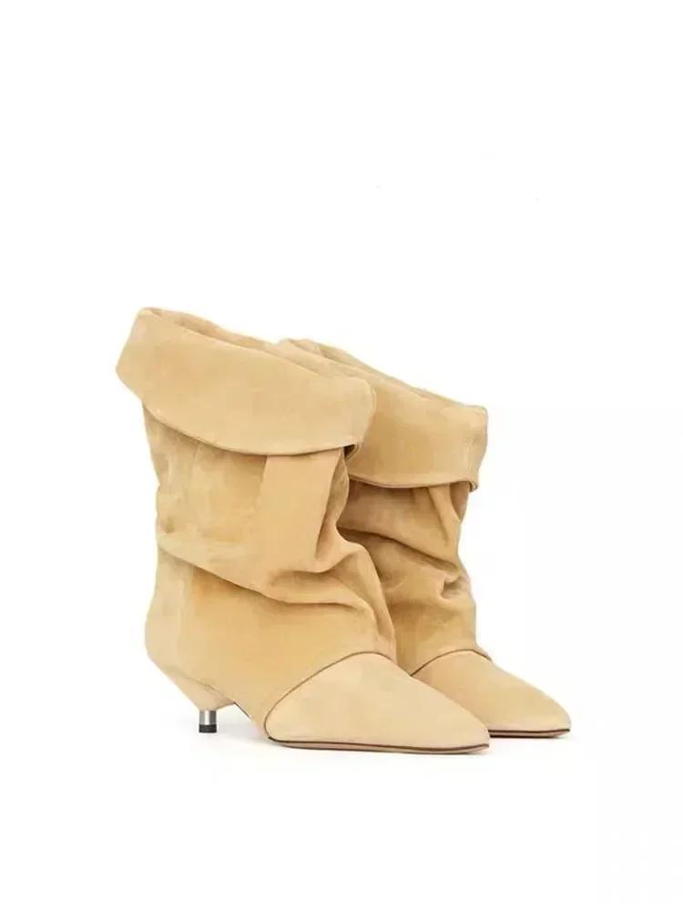 Новые женские европейские и американские остроносые плиссированные ботильоны до икры с бахромой на тонком каблуке 5 см, рыцарские сапоги, ботинки средней длины больших размеров 34 абрикосовый
Новые женские европейские и американские остроносые плиссированные ботильоны до икры с бахромой на тонком каблуке 5 см, рыцарские сапоги, ботинки средней длины больших размеров 34 абрикосовый