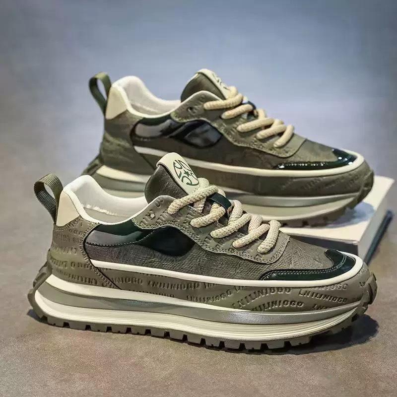 Spring Men s Shoes New Breathable Leather Sports Shoes for Men s Trendy Versatile Thick Sole Casual Dad Shoes for Men 44
Spring Men s Shoes New Breathable Leather Sports Shoes for Men s Trendy Versatile Thick Sole Casual Dad Shoes for Men 44