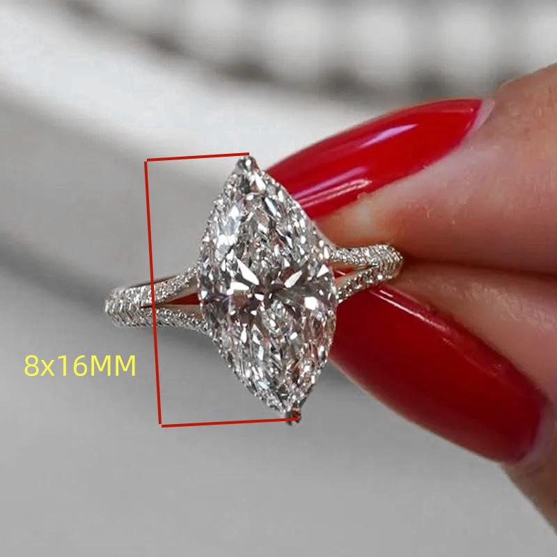 925 Silver Plated Simple Classic 2-Carat Horse Eye Zircon Ring For Women Engagement Wedding Luxury High Quality Fine Jewelry 6
925 Silver Plated Simple Classic 2-Carat Horse Eye Zircon Ring For Women Engagement Wedding Luxury High Quality Fine Jewelry 6