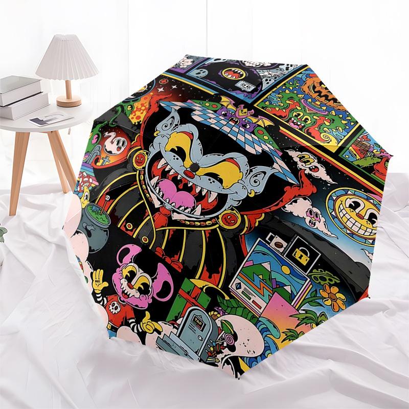 1pc Jester Clown & Friends Automatic Folding Umbrella with 3-Fold Design, 8-Bone Iron Frame, Outdoor Use, Festival Gift for Fans, Travelers, Daily Use
1pc Jester Clown & Friends Automatic Folding Umbrella with 3-Fold Design, 8-Bone Iron Frame, Outdoor Use, Festival Gift for Fans, Travelers, Daily Use