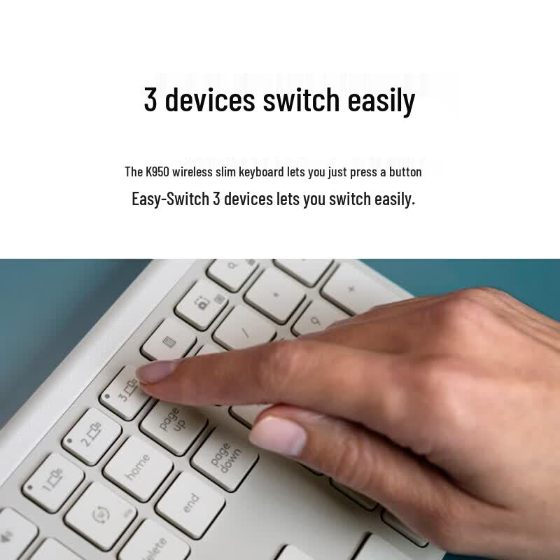 Logitech K950 Wireless Bluetooth Dual-Mode Silent Keyboard
Logitech K950 Wireless Bluetooth Dual-Mode Silent Keyboard