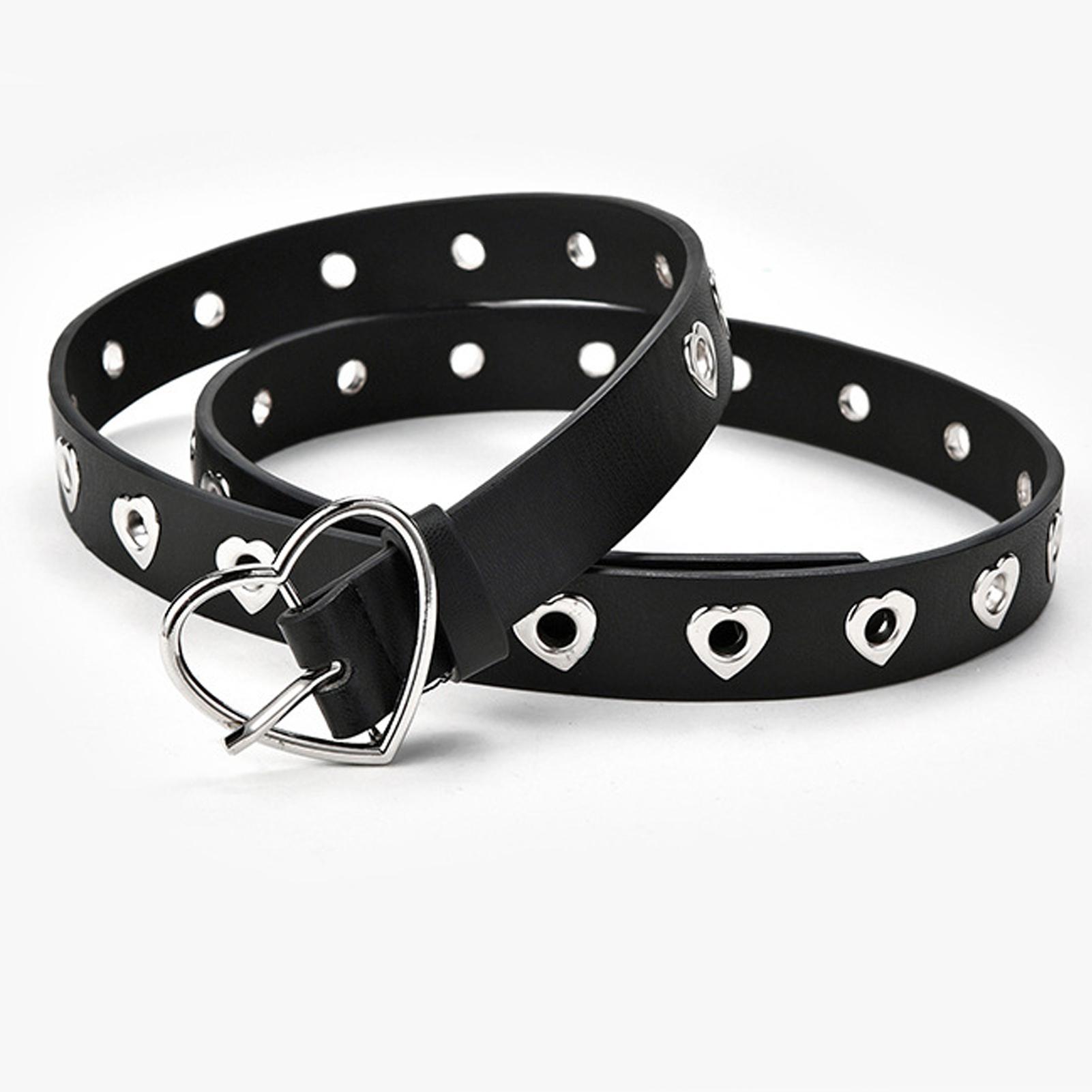 Heart Shaped Buckle Belt PU Leather Freely Adjustable Hollow Decorative Waist Belt for Daily Wear Black Free Size
Heart Shaped Buckle Belt PU Leather Freely Adjustable Hollow Decorative Waist Belt for Daily Wear Black Free Size