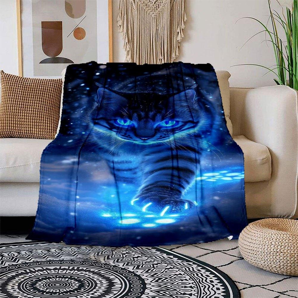Enchanted Glowing Cat Wall Art Print Blanket Flannel Throw Blanket for Sofa, Bed, Travel, Camping, Office, Couch, Chair, And Bed Gift for C 150x180cm
Enchanted Glowing Cat Wall Art Print Blanket Flannel Throw Blanket for Sofa, Bed, Travel, Camping, Office, Couch, Chair, And Bed Gift for C 150x180cm