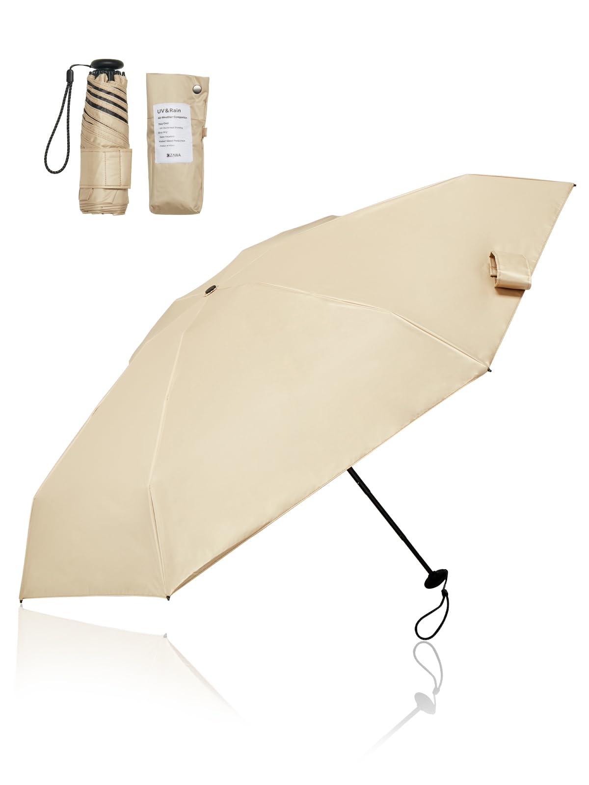 KIZAWA Складной Мини УФ-фонарик Подходит для Солнца и Воды Уровень 5 Полный Свет Тепло и Подходит для Мужчин и Женщин Зонт, Легкий, Защита, 100% бежевый
KIZAWA Складной Мини УФ-фонарик Подходит для Солнца и Воды Уровень 5 Полный Свет Тепло и Подходит для Мужчин и Женщин Зонт, Легкий, Защита, 100% бежевый