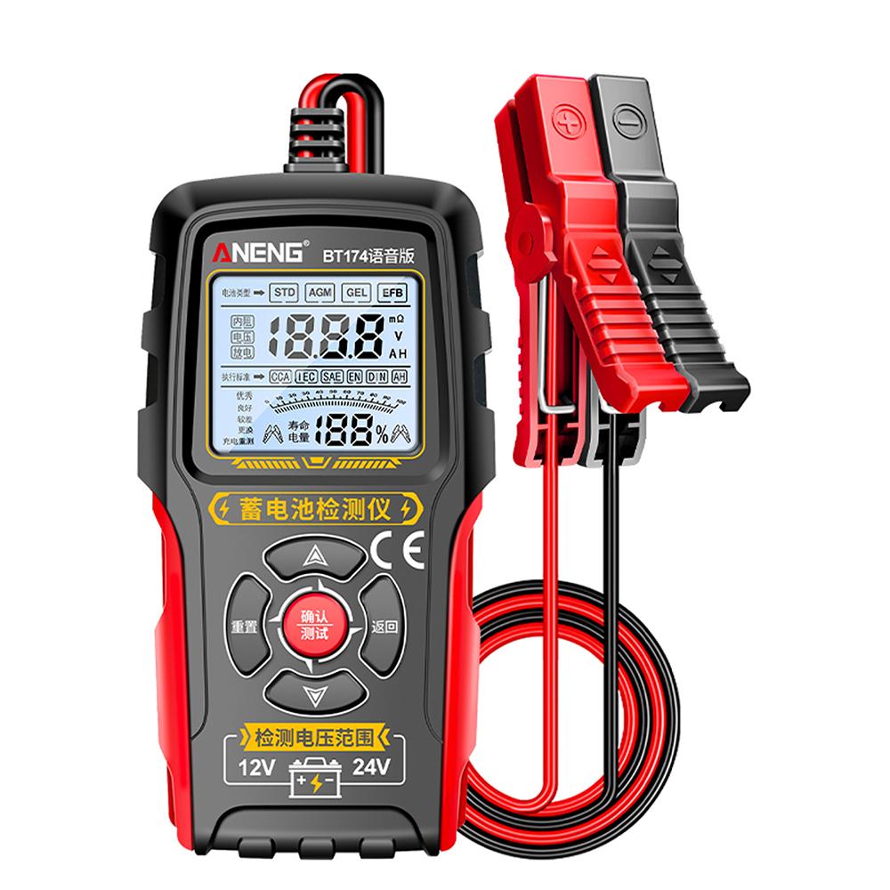 12V 24V Car Lead-Acid Battery Tester Analyzer Auto Load Test ANENG BT175 50~ 1999CCA Charging Circuit Loads Diagnostic Tools
12V 24V Car Lead-Acid Battery Tester Analyzer Auto Load Test ANENG BT175 50~ 1999CCA Charging Circuit Loads Diagnostic Tools