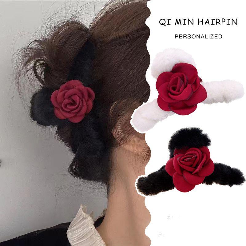 1pc Autumn and Winter Rose Plush Grip and Clip Style Elegant French Shark Clip Hair Accessories
1pc Autumn and Winter Rose Plush Grip and Clip Style Elegant French Shark Clip Hair Accessories