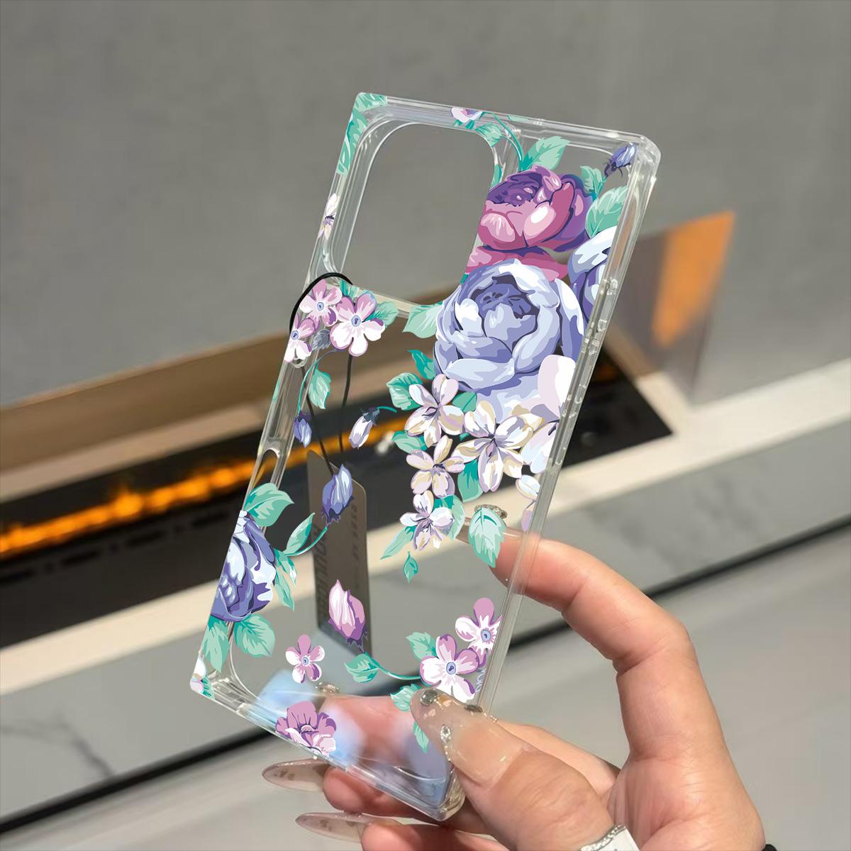 Clear Square Back Tube Case Protection For iPhone 14 Pro Max 16 ProMax 12 11 13 15 Plus Anti-Oxygen,Purple Rose Pattern Casing iphone 11 ProMax
Clear Square Back Tube Case Protection For iPhone 14 Pro Max 16 ProMax 12 11 13 15 Plus Anti-Oxygen,Purple Rose Pattern Casing iphone 11 ProMax