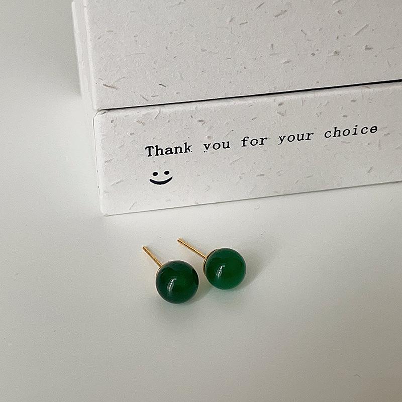 Серьги-гвоздики в стиле ретро из натурального зеленого агата для женщин, уникальные, неповторимые, свежие и модные, универсальные серьги
Серьги-гвоздики в стиле ретро из натурального зеленого агата для женщин, уникальные, неповторимые, свежие и модные, универсальные серьги