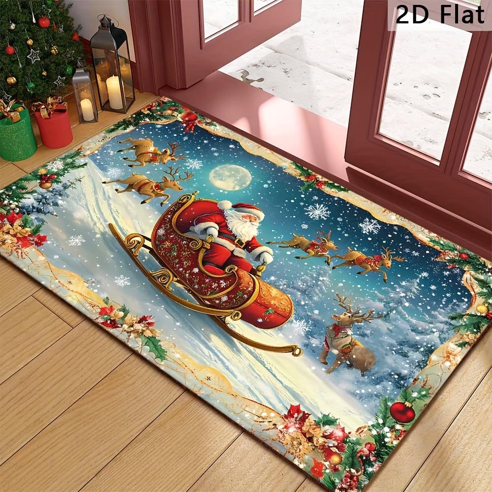Santa Reindeer Sleigh Doormat, Non-Slip Rug, Machine Washable Indoor Mat for Front Door, Hallway, Living Room, Christmas Gift 40x60cm
Santa Reindeer Sleigh Doormat, Non-Slip Rug, Machine Washable Indoor Mat for Front Door, Hallway, Living Room, Christmas Gift 40x60cm