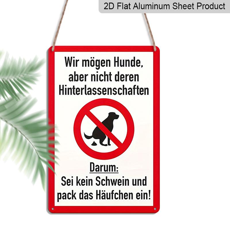 2D Flat Vintage German No Dog Poop Metal Sign - Rustic Wall Decor for Home & Garden, Durable Indoor/Outdoor Use, Perfect for Beer Enthusiasts, Dog 20*30cm
2D Flat Vintage German No Dog Poop Metal Sign - Rustic Wall Decor for Home & Garden, Durable Indoor/Outdoor Use, Perfect for Beer Enthusiasts, Dog 20*30cm