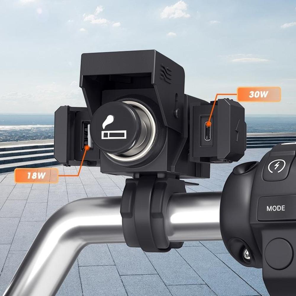 WUPP ZH-1849A1 Motorcycle Handlebar Charger QC3.0 USB-A+Type-C+Cigarette Lighter (With Cigarette Lighter Plug) Type A
WUPP ZH-1849A1 Motorcycle Handlebar Charger QC3.0 USB-A+Type-C+Cigarette Lighter (With Cigarette Lighter Plug) Type A