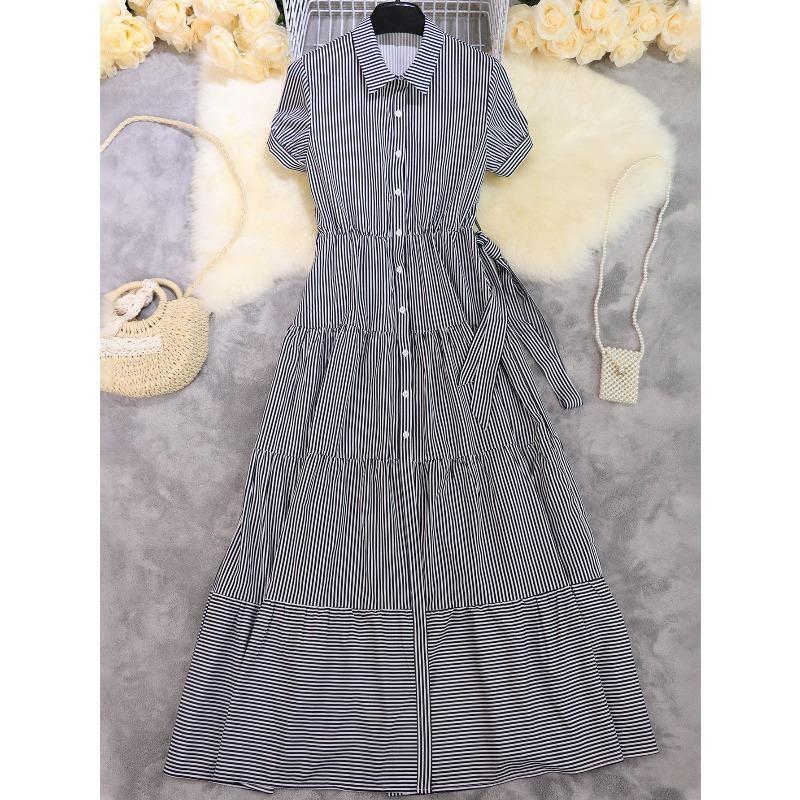new fashion printed striped short-sleeved loose medium and long dress XXL чорний
new fashion printed striped short-sleeved loose medium and long dress XXL чорний