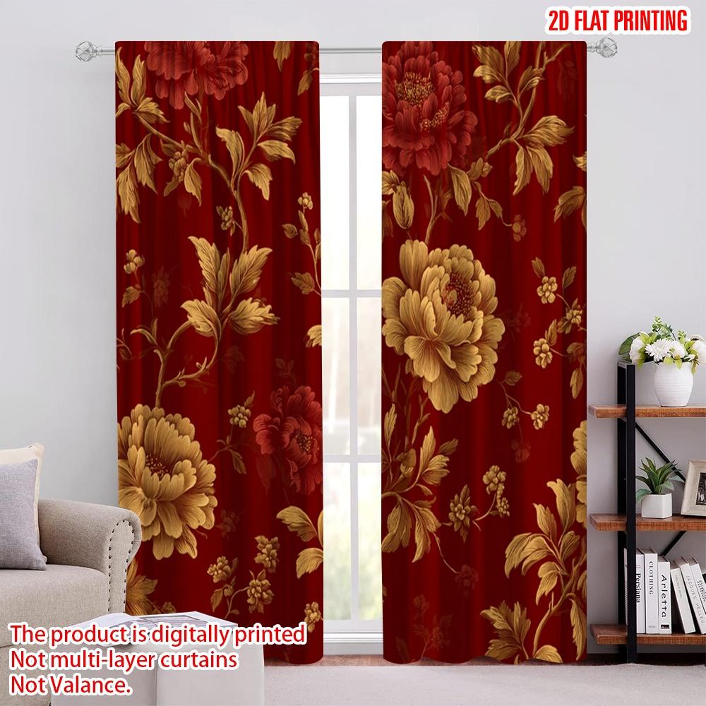 2pcs,2D plane printing Curtain Fabric Red Pattern Versatile Polyester (without rod) Home Decor Use for Bedroom, Living Room, 52.50 × 116.00 cm 2 pcs
2pcs,2D plane printing Curtain Fabric Red Pattern Versatile Polyester (without rod) Home Decor Use for Bedroom, Living Room, 52.50 × 116.00 cm 2 pcs