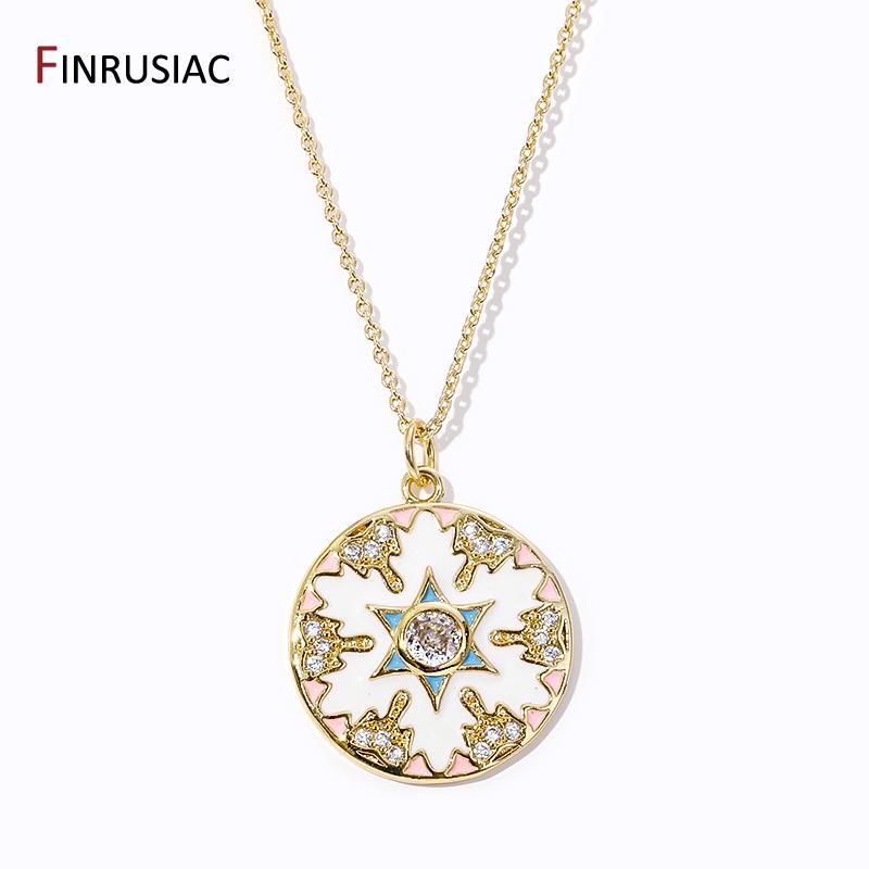 Fashion Coin Star Pendant Necklace 18K Gold Color Enamel Hexagram Crystal Pendant Necklace for Women Girls Birthday Gift
Fashion Coin Star Pendant Necklace 18K Gold Color Enamel Hexagram Crystal Pendant Necklace for Women Girls Birthday Gift