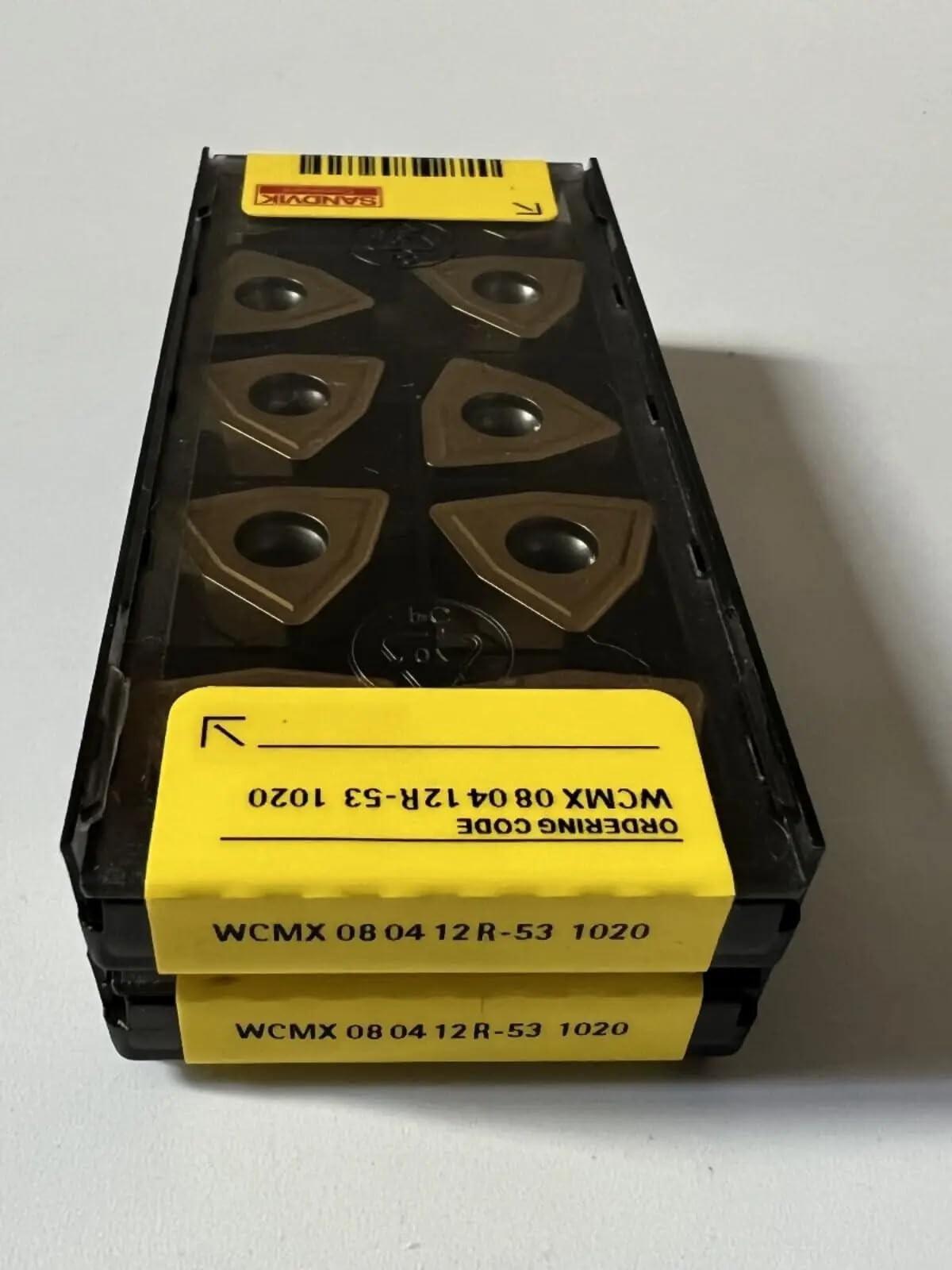 Original Sandvik / WCMX080412R-53 1020 / CNC lathe carbide blade 10 PCS
Original Sandvik / WCMX080412R-53 1020 / CNC lathe carbide blade 10 PCS