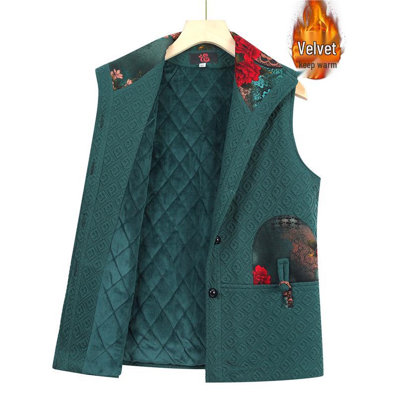 Mom s Cozy Autumn/Winter Sleeveless Vest - Plus Velvet & Thick Insulation for Middle-Aged and Elderly XL for 80-100 jin
Mom s Cozy Autumn/Winter Sleeveless Vest - Plus Velvet & Thick Insulation for Middle-Aged and Elderly XL for 80-100 jin