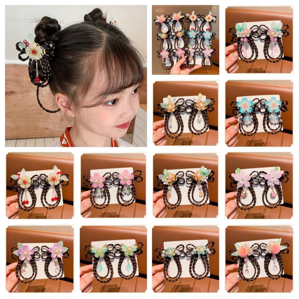 2Pcs Tassel Children Hair Clip Flower Wig Braid Hairpin Princess Hanfu Headdress Wig Girls
2Pcs Tassel Children Hair Clip Flower Wig Braid Hairpin Princess Hanfu Headdress Wig Girls
