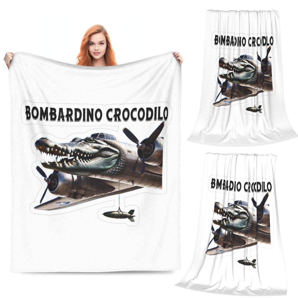 Bombardiro Crocodilo Meme Italian Brainrot Blankets Warm Flannel Throw Blanket Plush for Bed Living room Picnic Travel Home Sofa 80x120cm
Bombardiro Crocodilo Meme Italian Brainrot Blankets Warm Flannel Throw Blanket Plush for Bed Living room Picnic Travel Home Sofa 80x120cm