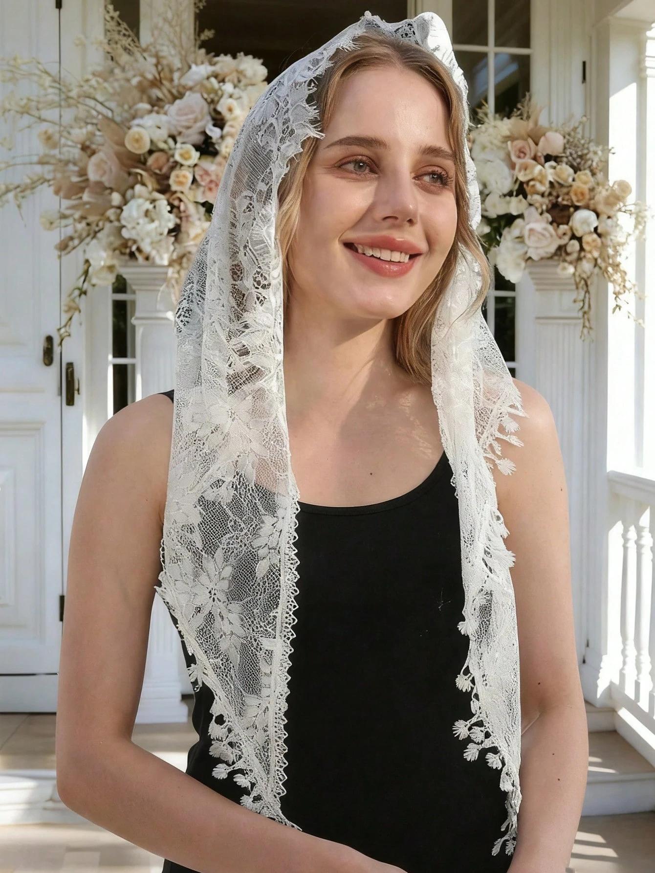 2026 New Women s Triangle Scarf Solid Color Lace Hollow Out Veil Muslim Church Round Headcloth Islam Wedding Mantilla Turban 145x50CM
2026 New Women s Triangle Scarf Solid Color Lace Hollow Out Veil Muslim Church Round Headcloth Islam Wedding Mantilla Turban 145x50CM