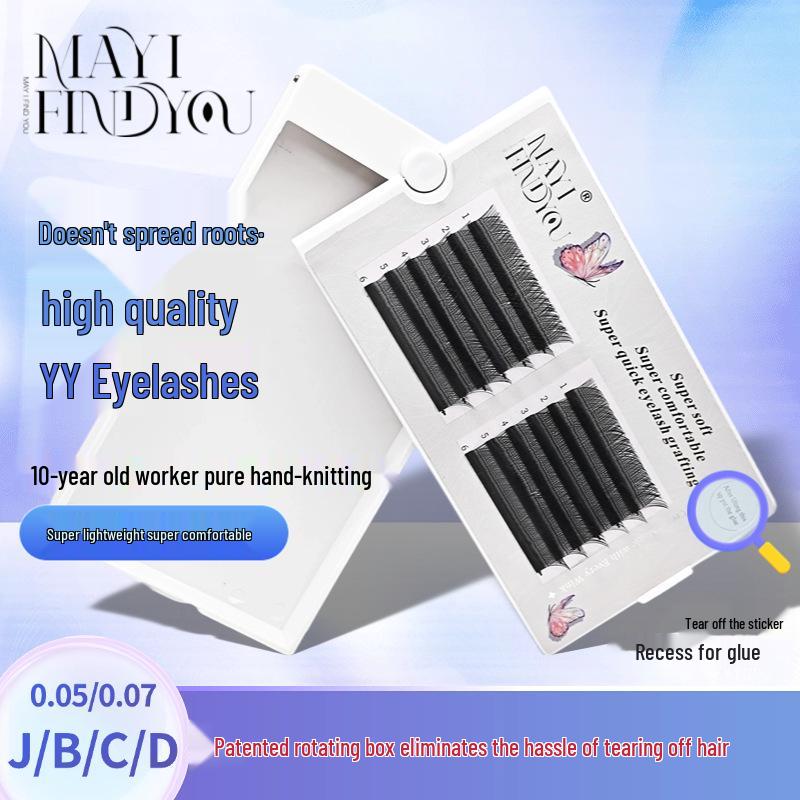 Soft Fluffy Y-Shaped Yaya Grafting Eyelashes - 0.05mm False Eyelashes Mixed Pack Without Loose Roots 12mm
Soft Fluffy Y-Shaped Yaya Grafting Eyelashes - 0.05mm False Eyelashes Mixed Pack Without Loose Roots 12mm
