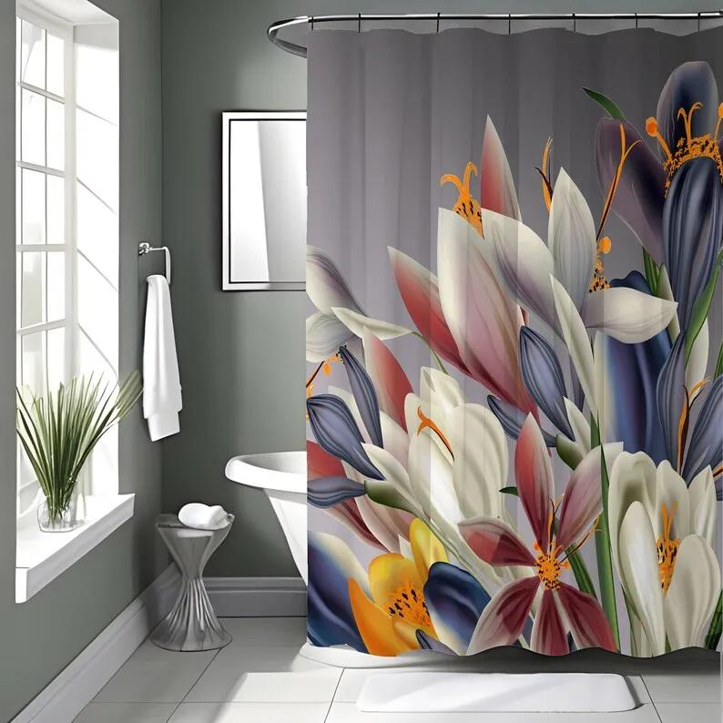 Gray Floral Shower Curtain | Long And Extra Long Options | Bathroom Decor W60H190(CM)-1 Pcs
Gray Floral Shower Curtain | Long And Extra Long Options | Bathroom Decor W60H190(CM)-1 Pcs