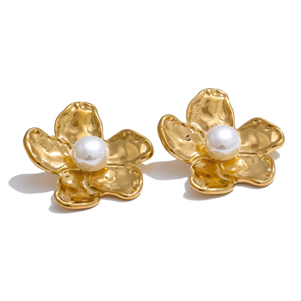 Yhpup Stainless Steel Temperament Metal Flower Fashion Golden Trendy Stud Earrings for Women Charm Daily Jewelry Wholesale
Yhpup Stainless Steel Temperament Metal Flower Fashion Golden Trendy Stud Earrings for Women Charm Daily Jewelry Wholesale