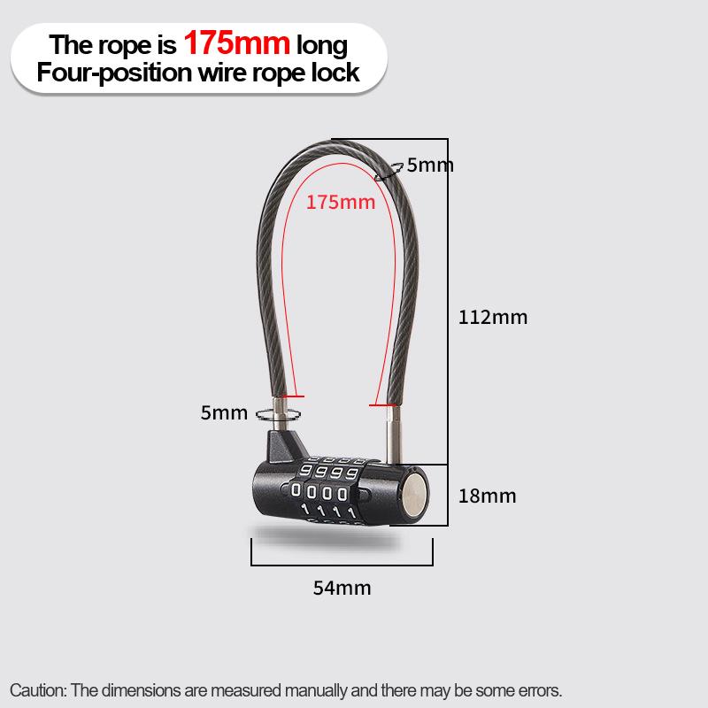 Combination Padlock,4 Digit Combination Lock,Waterproof Cable Lock,Gate Locks for Outdoor Fence,Gym Locker,Hasp Cabinet,Gate 175MM чёрный
Combination Padlock,4 Digit Combination Lock,Waterproof Cable Lock,Gate Locks for Outdoor Fence,Gym Locker,Hasp Cabinet,Gate 175MM чёрный