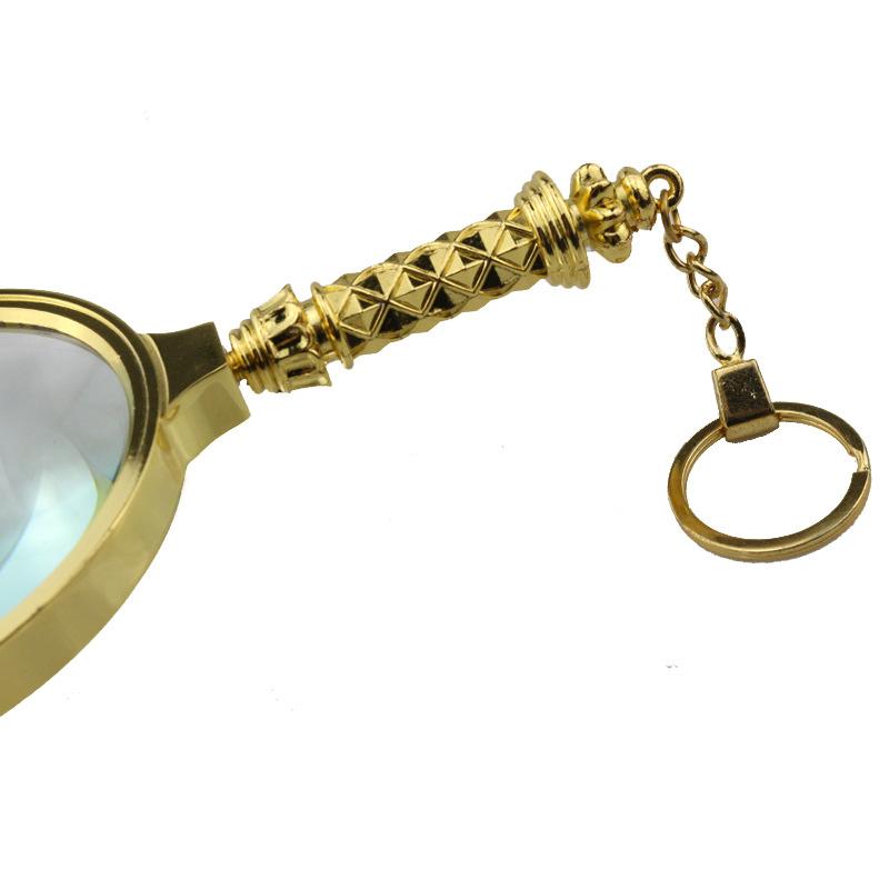High Magnification Full Gold Gift Magnifying Glass Handle Reading Loupe Can Be Attached and Detached with Keychain Function 60mm
High Magnification Full Gold Gift Magnifying Glass Handle Reading Loupe Can Be Attached and Detached with Keychain Function 60mm