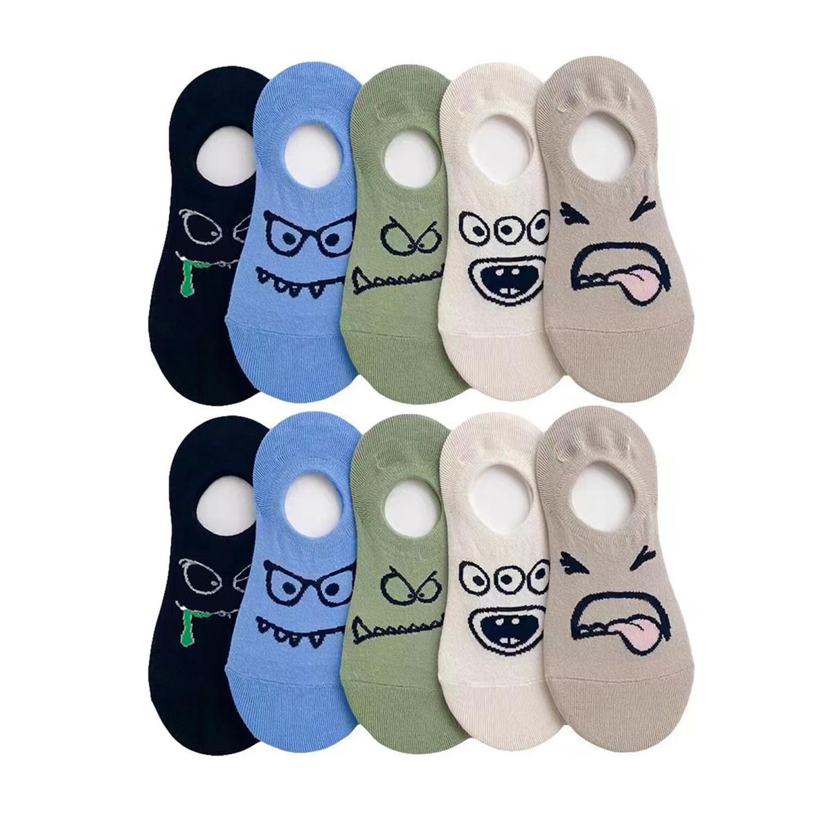 5 пар коротких носков с забавным мультяшным принтом, повседневные тонкие носки-лодочки
5 пар коротких носков с забавным мультяшным принтом, повседневные тонкие носки-лодочки