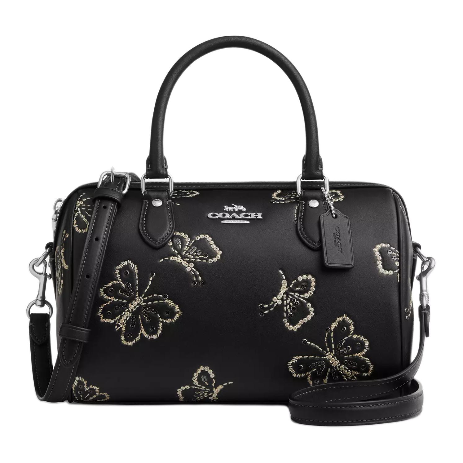 Coach Rowan 25 Butterfly Print Adjustable Shoulder Strap Smooth Leather Crossbody Tote Bag Medium Women handbags Silver Black CCK88-SVBK Basic Set (Bag+Dust Bag)
Coach Rowan 25 Butterfly Print Adjustable Shoulder Strap Smooth Leather Crossbody Tote Bag Medium Women handbags Silver Black CCK88-SVBK Basic Set (Bag+Dust Bag)