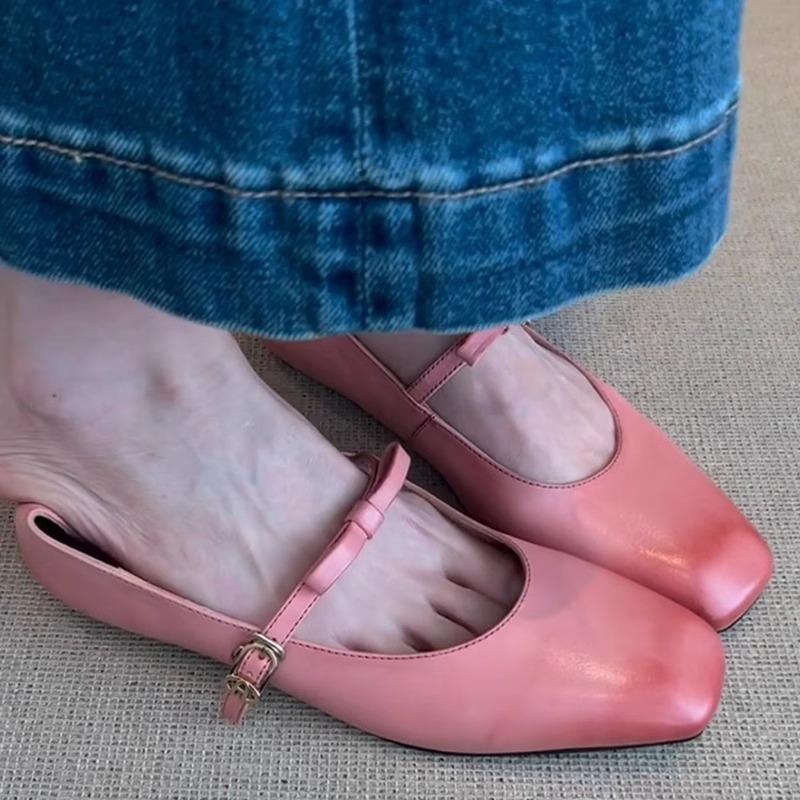 Sheepskin version~ Mary Jane shoes women s gradual change of color square head bow one-word buckle belt flat shoes 40
Sheepskin version~ Mary Jane shoes women s gradual change of color square head bow one-word buckle belt flat shoes 40