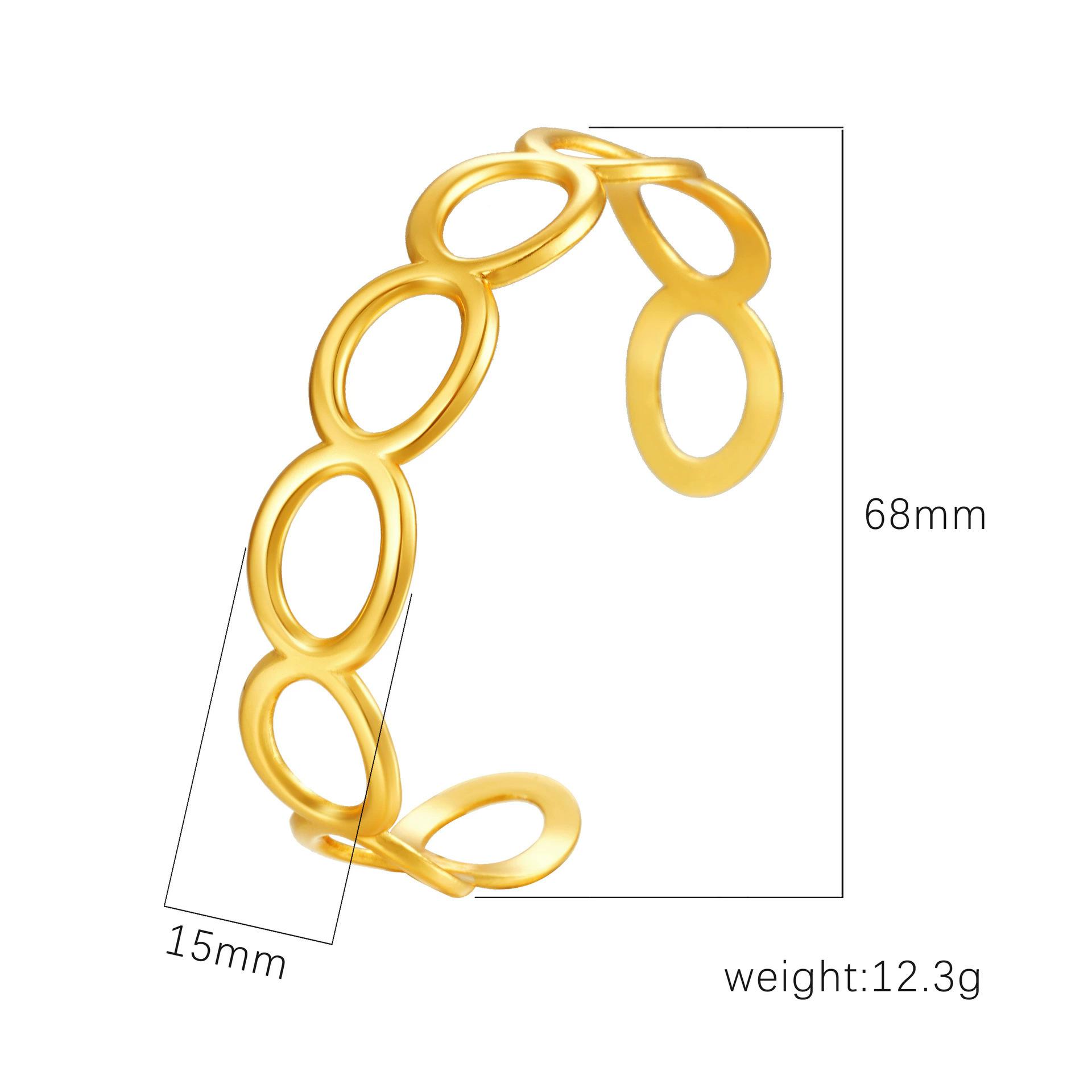 Europe and the United States hot-selling stainless steel bracelet personalized gold-plated opening retro French elegance advanced
Europe and the United States hot-selling stainless steel bracelet personalized gold-plated opening retro French elegance advanced