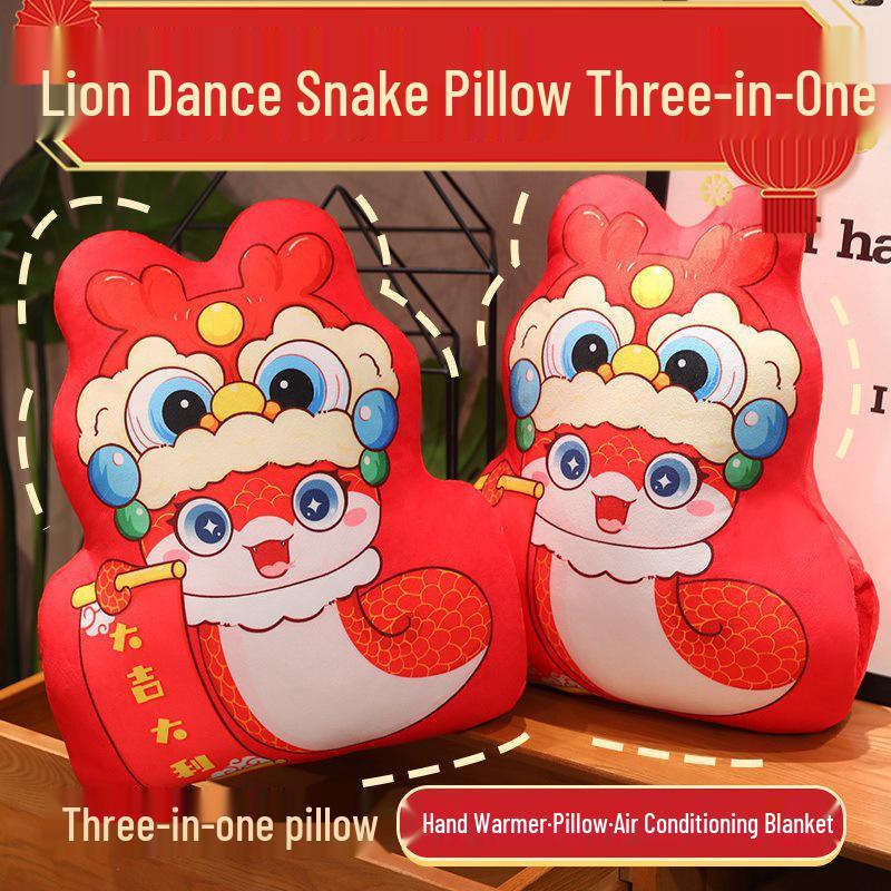2025 Awakening Lion & Snake 3-in-1 Plush Toy: Hand Warmer, Blanket, Mascot Doll 35*40cm
2025 Awakening Lion & Snake 3-in-1 Plush Toy: Hand Warmer, Blanket, Mascot Doll 35*40cm