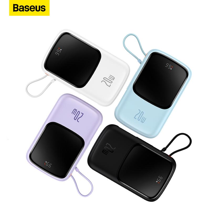Быстрая зарядка Baseus Power Bank со встроенным кабелем, емкость аккумулятора цифрового дисплея, 22,5 Вт для телефона типа C, 20 Вт для iPhone
Быстрая зарядка Baseus Power Bank со встроенным кабелем, емкость аккумулятора цифрового дисплея, 22,5 Вт для телефона типа C, 20 Вт для iPhone