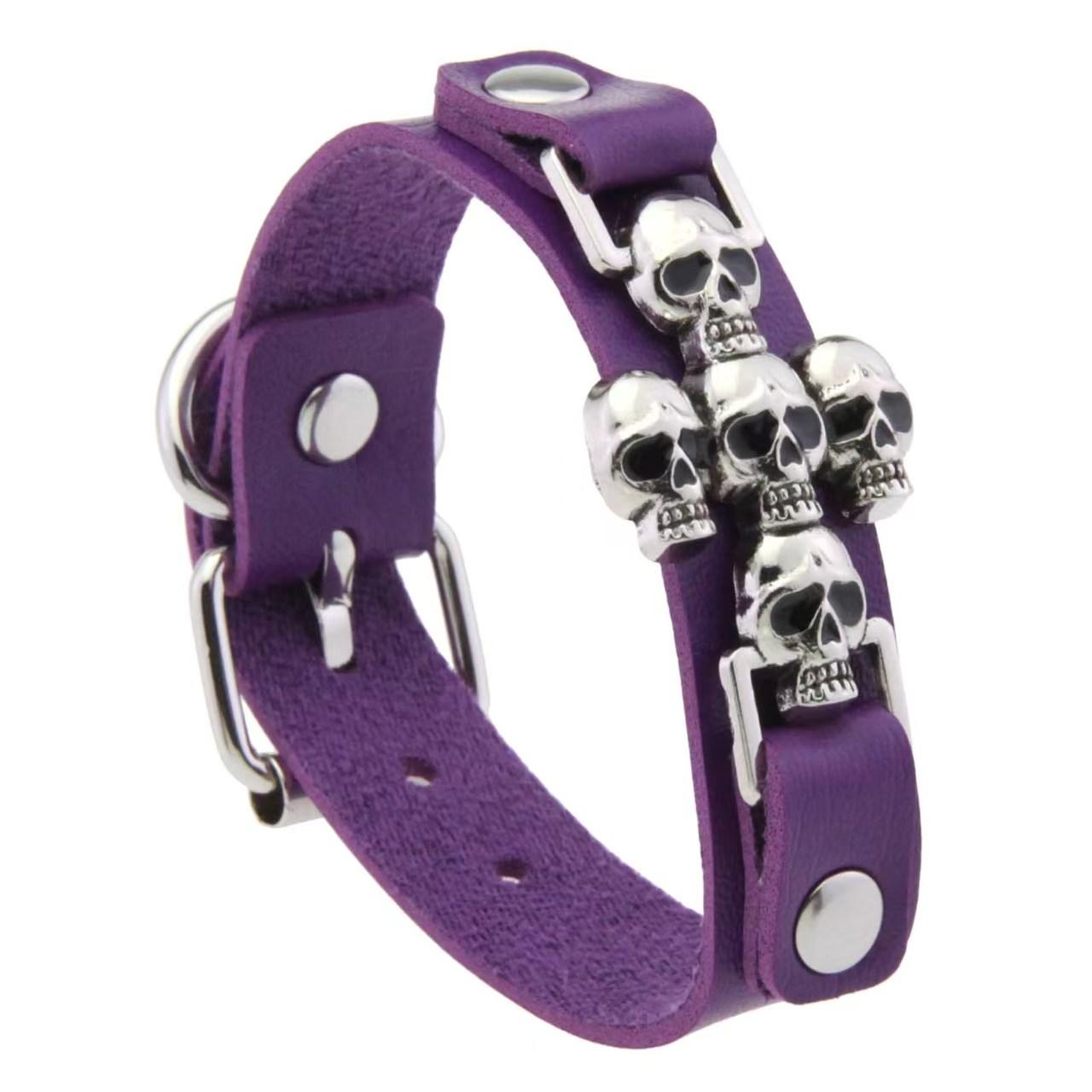 Punk Creative Skull Exaggerated Pu Leather Bracelet Available In Multiple Colors Hip Hop Party Costume Halloween Gift
Punk Creative Skull Exaggerated Pu Leather Bracelet Available In Multiple Colors Hip Hop Party Costume Halloween Gift