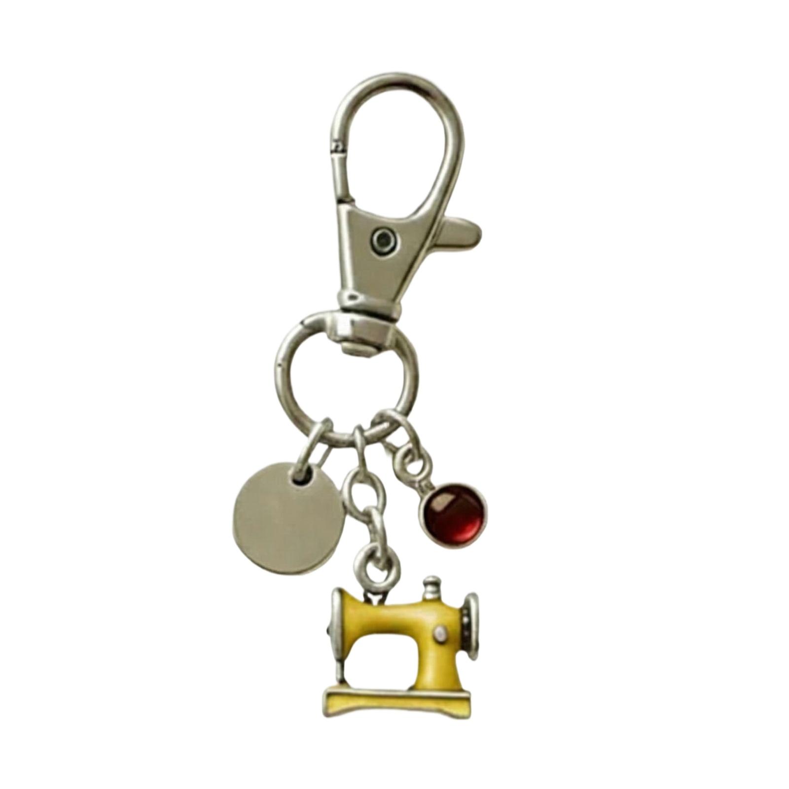 Sewing Machine Keychain Metal Clip Charm Pendant with Round Tag and Small Bead Accessory for Bag or Keys One Size жовтий
Sewing Machine Keychain Metal Clip Charm Pendant with Round Tag and Small Bead Accessory for Bag or Keys One Size жовтий