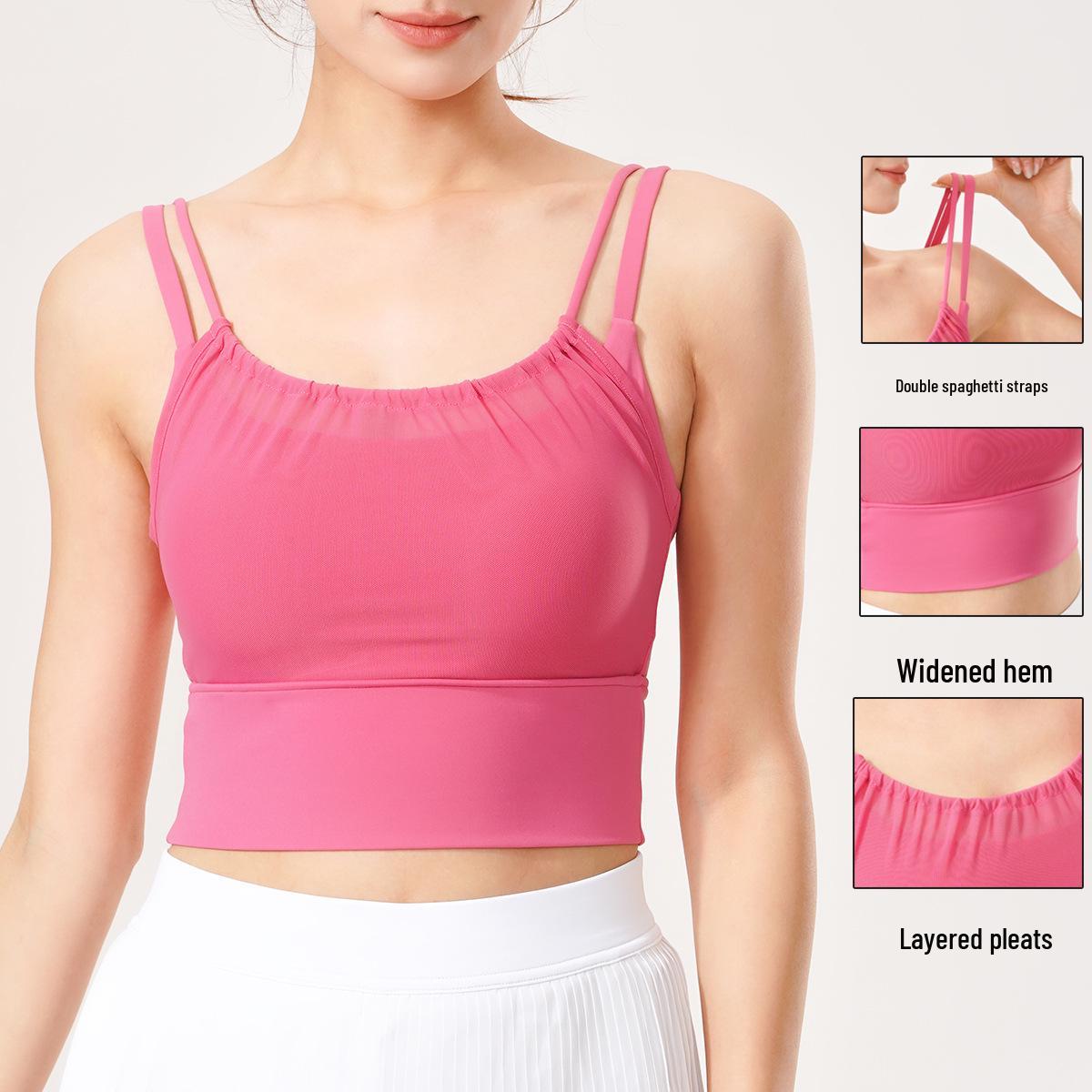 2025 Lulu Mesh Double-Layer Shockproof Sports Bra - High-Intensity Thin Straps, Front Ruched Yoga Vest S (40-47.5 kg)
2025 Lulu Mesh Double-Layer Shockproof Sports Bra - High-Intensity Thin Straps, Front Ruched Yoga Vest S (40-47.5 kg)