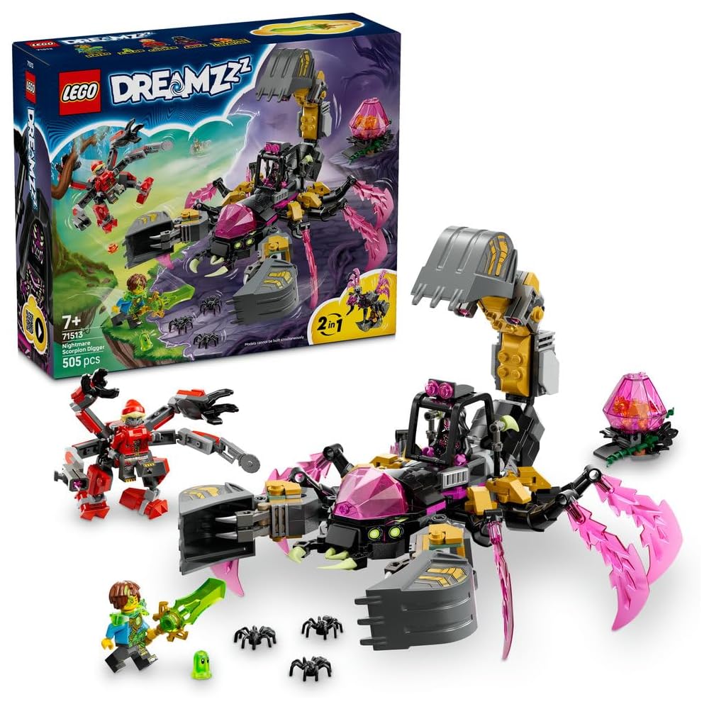 LEGO Dreams Nightmare Scorpion Excavator Toy Building Blocks for Kids Ages 7-9
LEGO Dreams Nightmare Scorpion Excavator Toy Building Blocks for Kids Ages 7-9