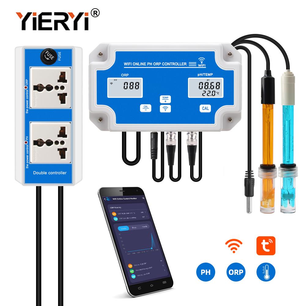 Smart WIFI Online Meter PH ORP Temp Aquarium Water Quality Tester Monitor Controller for Swimming Pool Spa Soilless Cultivation
Smart WIFI Online Meter PH ORP Temp Aquarium Water Quality Tester Monitor Controller for Swimming Pool Spa Soilless Cultivation