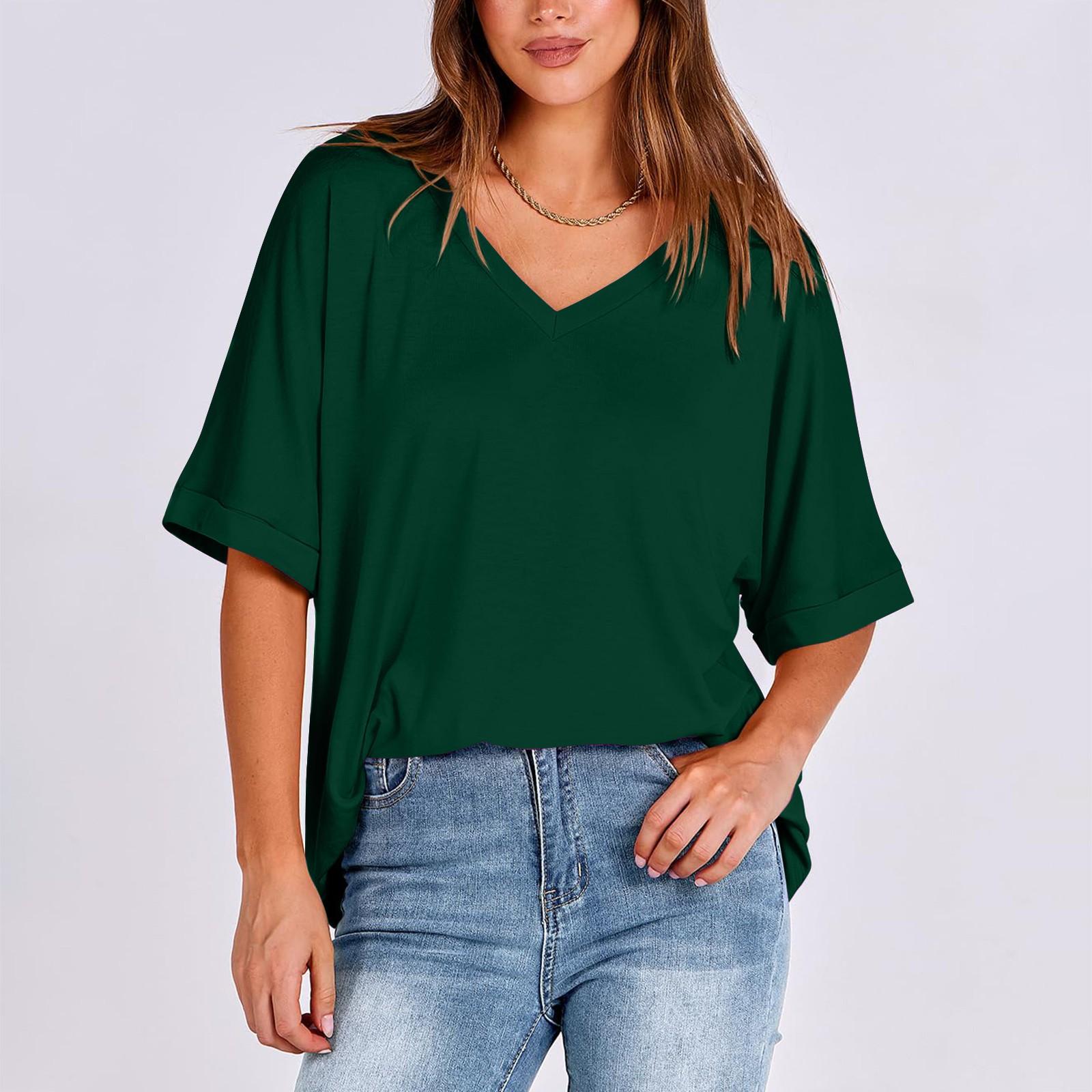 Women s Loose Oversized V-neck, Shoulder Length Short Sleeved T-shirt Top XXL
Women s Loose Oversized V-neck, Shoulder Length Short Sleeved T-shirt Top XXL
