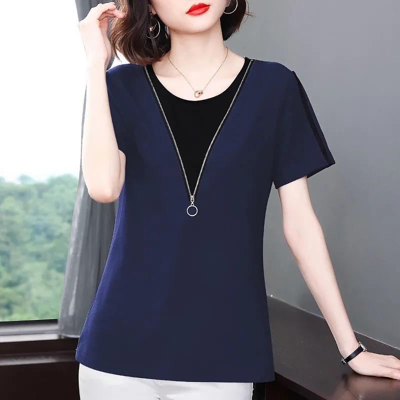 Women s New Summer Casual Loose Large Size Mid-length Tops 4XL синій
Women s New Summer Casual Loose Large Size Mid-length Tops 4XL синій