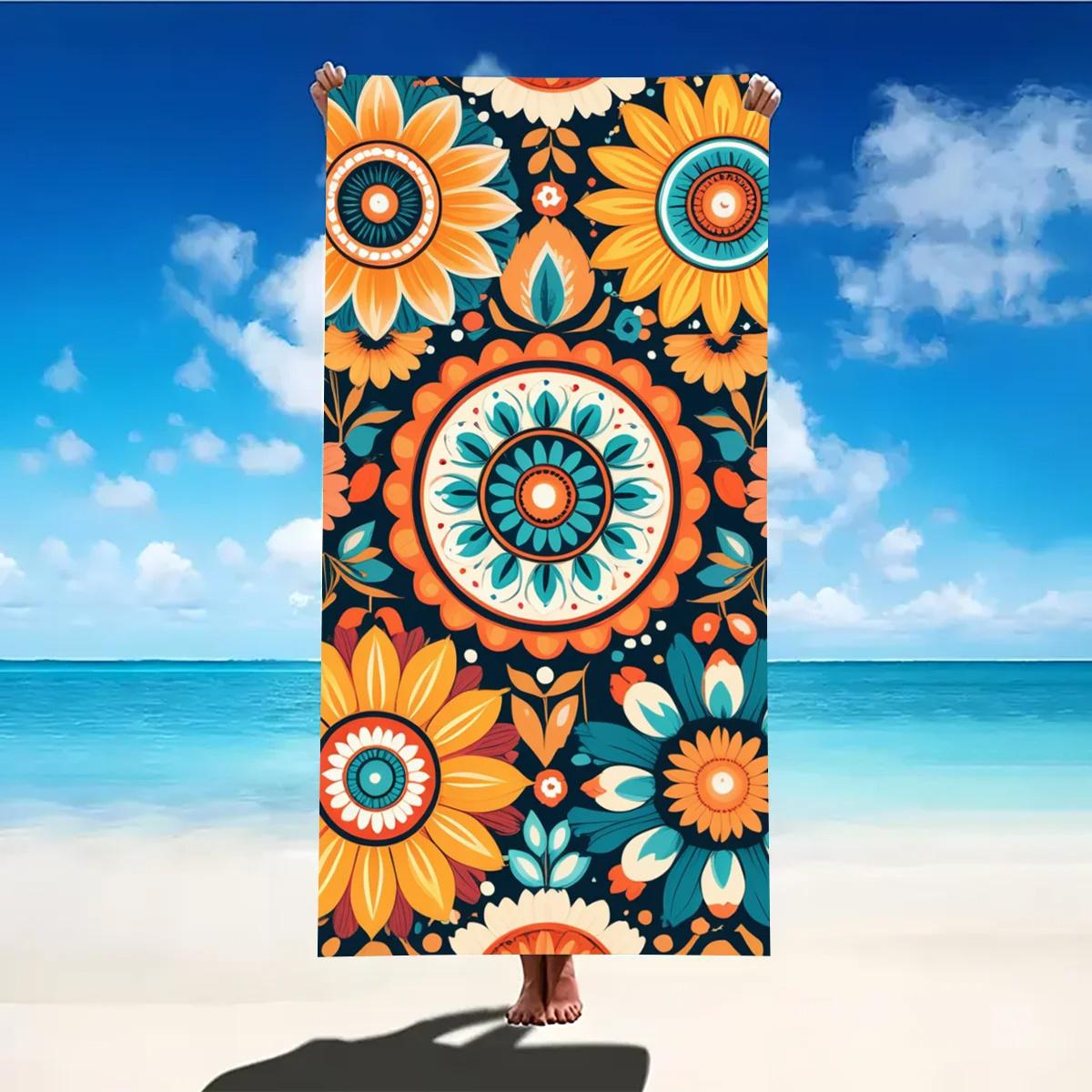 Beach towel colorful floral pattern sun protection windproof suitable for beach pool camping travel beach blanket W30*H60(CM)
Beach towel colorful floral pattern sun protection windproof suitable for beach pool camping travel beach blanket W30*H60(CM)